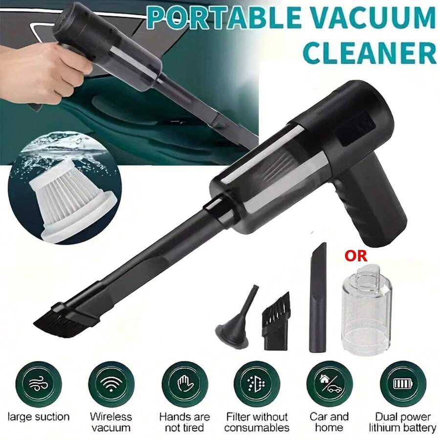 YAIUZGOO Car Vacuum Cleaner Cordless Cleaner Handheld Dust Blower Mini Vacuum Cleaner For Home And Car Use Super Strong Suction Can Be Used For Home Computers To Clean Car Interior Gaps 1800mAh