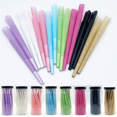 200/100/50pcs Count Natural Pre-Rolled Cones - King Size Ultra Thin Slow Burning Rolling Papers With Filter Tips - Horn Shape For Accessories, E-Cigarettes, Holiday/Valentine's Day Gifts & Smoking Accessories, Father's Day Gifts