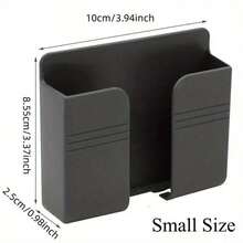 1pc Wall Mounted Remote Control Storage Box, Mobile Phone Charging Bracket, Enclosure Type Storage Rack - Multicolor - View 11