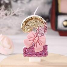 Nến số trang trí bánh sinh nhật hình nơ tím mộng mơ dành cho nữ, sản phẩm mới về, mặt hàng bán chạy xuyên biên giới. - Nhiều màu - Xem 5