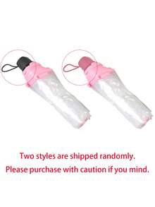 1pc PVC Transparent Foldable Umbrella, Portable Outdoor Travel Umbrella, Fashion Transparent Umbrella, Student Backpack Umbrella, Essential For Back To School, Travel, Car, Outdoor, Rainy Season, Birthday Gift, Summer Gift, Party Gift, Holiday Gift,Umbrella / Compact Umbrella / Travel Umbrella / Windproof Umbrella / Folding Umbrella / Rain Umbrella / Automatic Umbrella / Uv Umbrella / Sun Umbrella /Umbrella - 多色的 - 查看 10