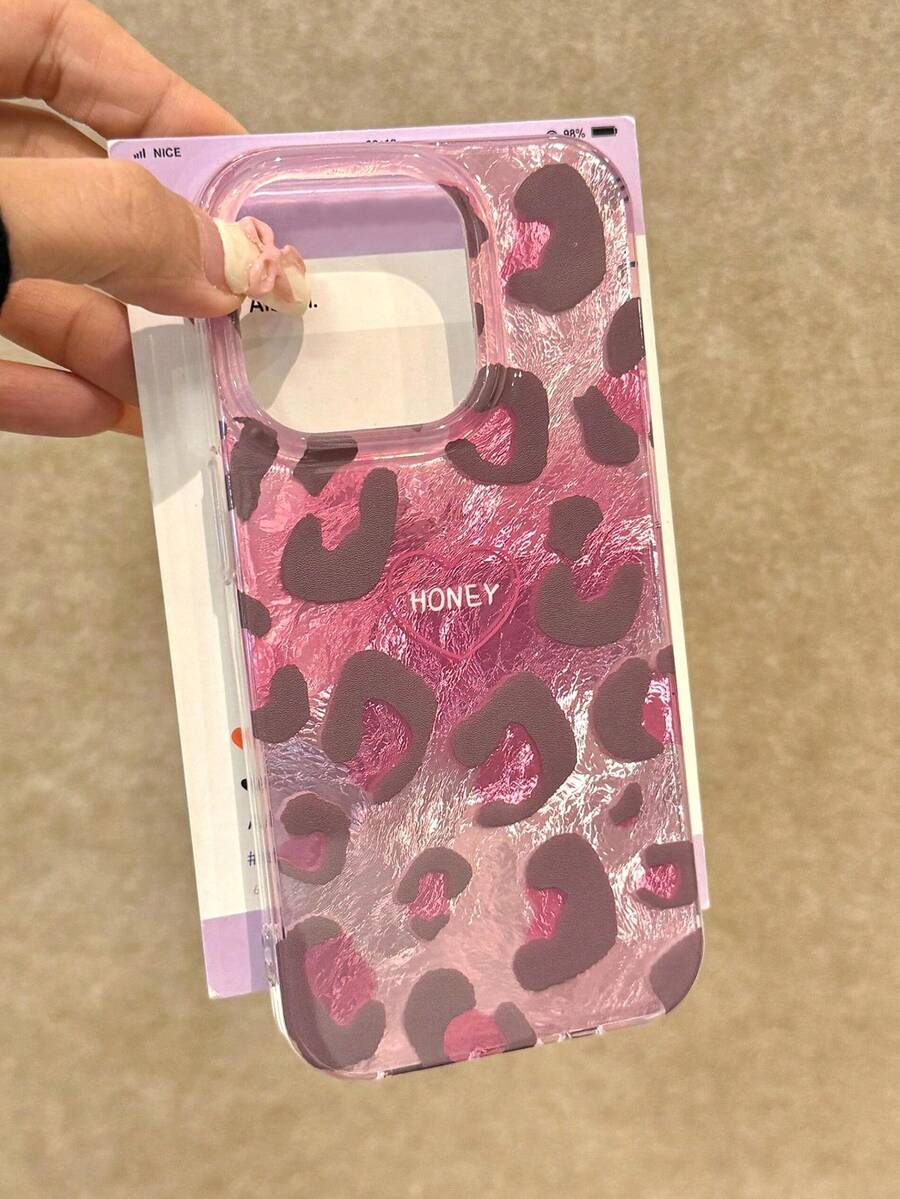 1个粉色箔扎染豹纹全包手机壳,适用于苹果11/11 Pro Max/12/12 Pro/12 Pro Max/13/13 Pro/13 Pro Max/14/14 Pro/14 Pro Max/15/15 Pro/15 Pro Max/16/16 Pro/16 Pro Max/17/17 Pro/17 Pro Max - 粉色 - 查看 1