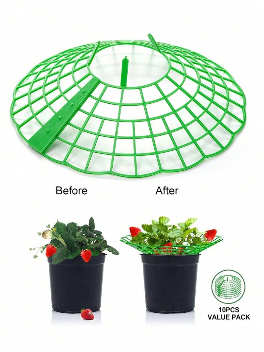 20pcs Strawberry Plant Support Racks, Adjustable Fruit Support Frames For Growing Strawberries, Reusable Plant Supports For Potted & Ground Plants, Anti-Rot Garden Trellis For Berries