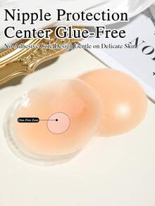 2/6/12/20入 大尺碼矽膠乳貼 個別包裝 大號 8cm-10cm 隱形黏貼式胸貼 適用露背洋裝與泳衣 - 彩色 - 查看 4