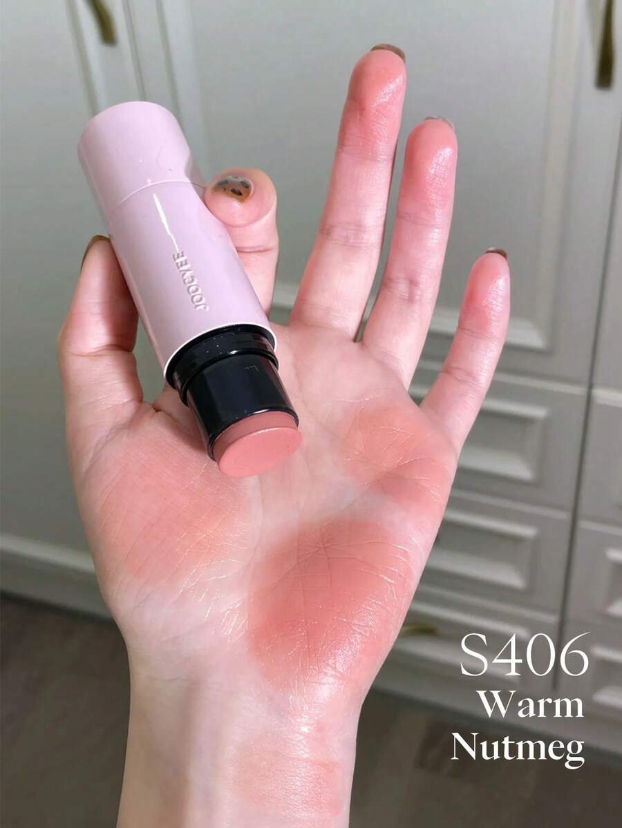 JOOCYEE Barra de rubor con acabado satinado de múltiples usos, color de larga duración, apta para ojos y mejillas - S406 NUEZ MOSCADA CALIENTE (Mejora 5,2 g) - Ver 1