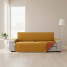Kiva Padded And Reversible 4-Seater Sofa Cover, Various Colors Available - Premium Sofa Protector, Fitted, Durable And Elegant Material - 挪威芥末 - 查看 2