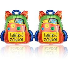 Globo escolar para el regreso a la escuela, globos para el primer día de escuela, globos para el primer día de escuela, suministros de decoración de fiesta, decoración de aula, juego de globos para - Mochila multicolor - Ver 2
