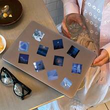 63 Sheets Soothing Blue Themed Stickers - Relaxing Style Labels For Notebook, Luggage & Craft Embellishment - 63PCS - View 9