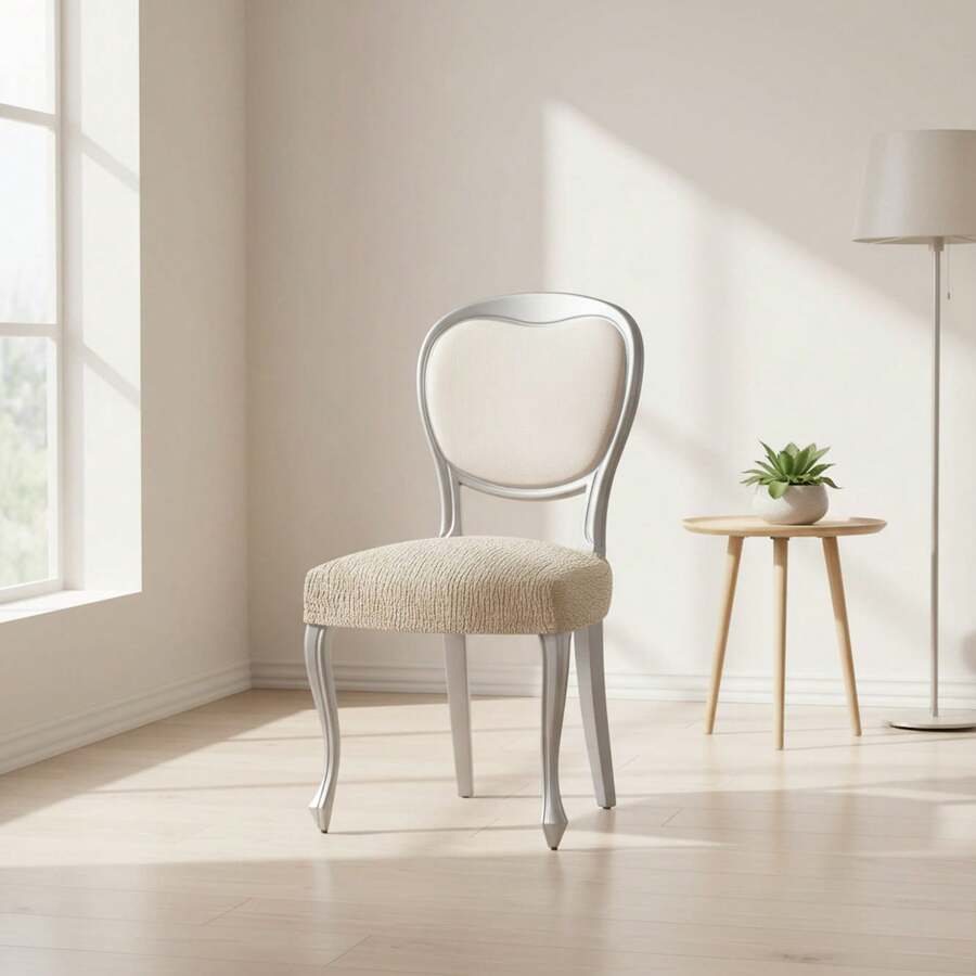 Kiva 2 Universal And Versatile Chair Covers, Various Colors Available – Easy-To-Fit Protective Chair Cover For Backrest, Seat And Arms - Cream White 2 - View 1