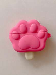 1 pieza Funda protectora antideslizante de TPU con diseño de pata de gato/perro simulada para auriculares Bluetooth A-RPods, adecuada para A-RPods Pro/Pro2/Pro3/1st/2nd/3rd/4th Gen, regalo para mujeres - Multicolor - Ver 15