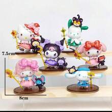 SANRIO 1/3/6 件装 三丽鸥星夜派对魔术师时尚娃娃盲盒 - PVC桌面摆件 & 完美礼物 [产品颜色以实物为准] 库洛米 - 彩色 - 查看 3