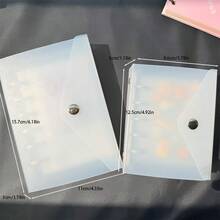1 chiếc phong bì có nút cài bán trong suốt cỡ A6/A7/M5 dùng làm bìa sổ tay, quà tặng cho người hâm mộ, sổ theo dõi chi phí, sổ kế hoạch, bìa thay thế, hộp đựng thẻ, album ảnh, văn phòng phẩm, thẻ giao dịch, sổ tay, nhật ký, hộp đựng tài liệu. - hình dạng - Xem 8