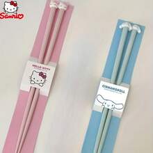 SANRIO (Licensed) Cartoon Chopstick Set, These Reusable Chopsticks Are Durable, Designed Specifically For Cartoon Couples, With Anti-Slip Function And Easy To Clean - View 10