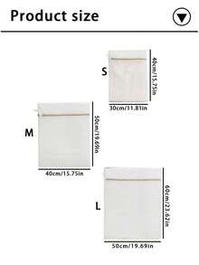 2pcs/Set S/M/L Mesh Laundry Bag, Washing Machine Protective Bag, Net Zipper Wash Bag, Bra & Lingerie Wash Bag To Prevent Deformation - View 8