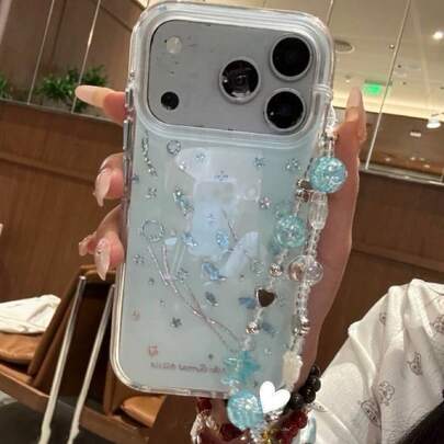 海洋可爱蓝色泡泡鱼手机壳，适用于 15/17 Pro/17 Pro Max，柔软全包保护套，也适用于 16/16 Pro Max
