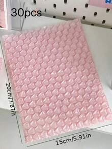 Conjunto de 30 Sacos de Presente com Bolhas, 20x15cm, Rosa/Vermelho, para Proteção e Armazenamento de Presentes Após as Festas. Sacos de Embalagem com Bolhas de Ar, Absorvem Impactos, Ideais para Mudanças, Envio e Embalagem. Sacos com Formato de Colmeia. - Rosa - Ver 12