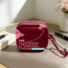 Slogan Burgundy Graffiti Protective Case Compatible With Apple Charging Case, Scratch-Resistant And Shockproof - Burgundy Graffiti - View 9