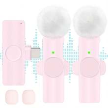 Wireless Lavalier Microphone Suitable For Both Android And Apple Devices - Noise-Cancelling Clip-On Microphone For Recording,Suitable For Video Recording, Interviews, Video Blogs And Podcast Content Creators. The Battery Capacity Is 50mAh - 查看 2