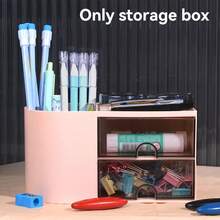 1pc Desktop Storage Box, Drawer-Style Stationery & Miscellaneous Storage Box, Desktop Pen Holder, Multi-Purpose Transparent Desktop Storage Cabinet For Office Desk Organization - Multicolor - View 6