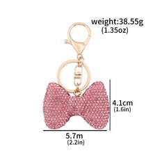 Llavero con lazo con incrustaciones de strass, accesorio elegante y glamoroso para bolsos, decoración de llavero de coche, regalo de joyería para amigos - Multicolor - Ver 17