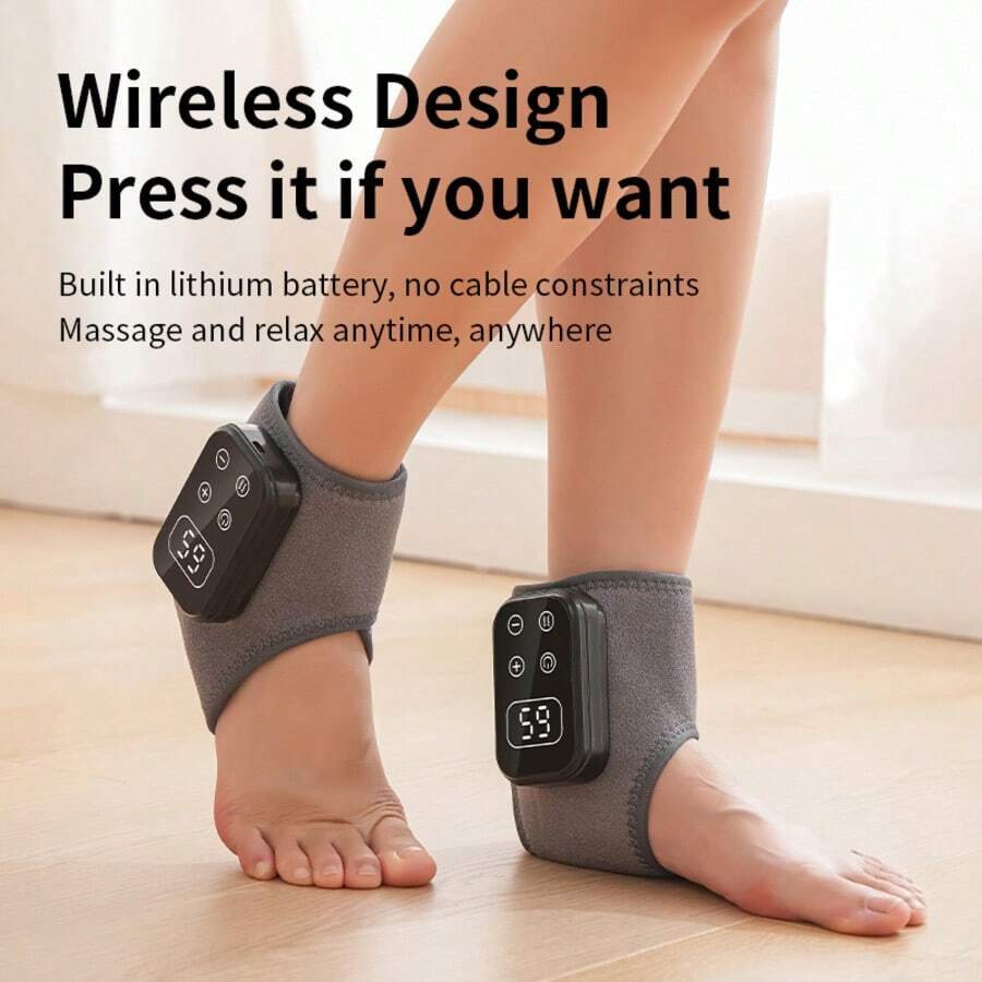 This Portable Foot Massager Features An LCD Screen For Visualizing Temperature In The Ankle Heater, An 1800mAh High-Capacity Battery, Adjustable Intensity Levels, Low Noise, And A Type-C Charging Port. Suitable For Office Workers, Those Who Stand For Long Periods, And Athletes, It Makes A Unique Holiday Or Birthday Gift Choice.