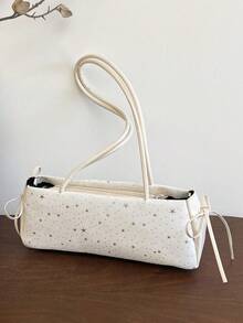 Túi đeo vai nơ thời trang, túi xách chấm bi sành điệu dành cho nữ. - trắng - Xem 5