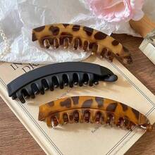 3pcs Multi-Color Matte Twist Banana Hair Clips, Large Hair Claws For Ponytail, Elegant Hair Accessories For Women,Hair Slide - Multicolor - View 2