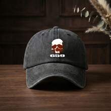 G59 Skull Graphic  Dad Hat |   Soft Top Design, Breathable Comfortable Fabric, Street Culture Baseball Cap For Outdoor Activities And Driving - 黑色 - 查看 2