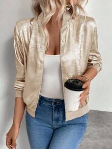 Keke Bloomly Women's Lightweight Cardigans, Casual Jacket For Women, Suitable For Valentine's Day Outfit Spring - Champagne - View 4