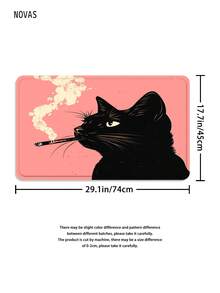 1/3/4件套黑猫浴室套装，包含浴帘、马桶盖、浴垫和地毯 - 复古粉色，防水防霉塑料面料 - 适用于节日装饰、家居/卧室/住宅/西式/夏季装饰 - A - 查看 9