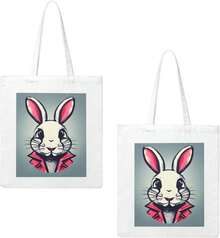 Bestseller Bolso Lona Conejo Moderno, Práctico Bolso de Hombro - Blanco - Ver 2