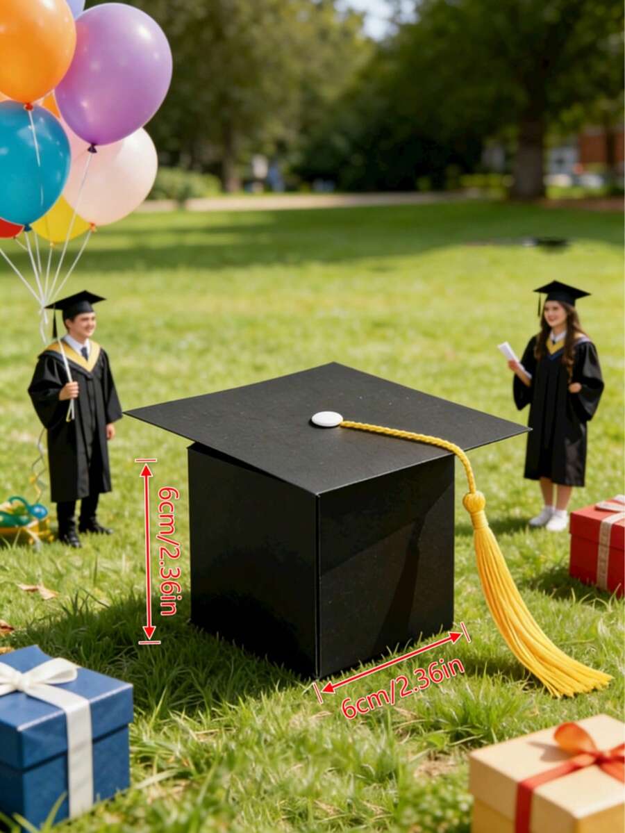 10pcs Graduation Decorations, Graduation Candy Boxes, DIY Graduation Cap Boxes, Graduation Gifts, Small Graduation Party Gifts - Upgraded Version - View 1