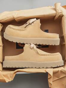 Spring/Summer Casual Kangaroo Slip-On Shoes, Fashionable Driving Shoes, Versatile Sneakers, High Quality - Khaki - View 3