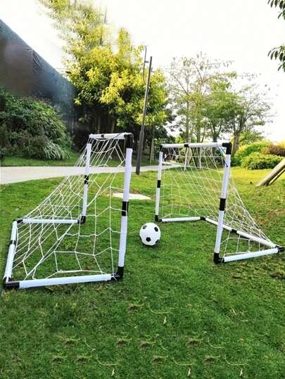 1 Set Portable Pop-Up Soccer Goal With Ball And Air Pump, Youth Training Equipment, Soccer Target, Easy To Carry And Quick To Install, Soccer Goal Practice Gear, Indoor/Outdoor Sports Game, Best Gift For Family, Friends And Sports Enthusiasts(The Color Of The Pump Is Random)
