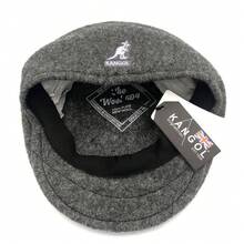 KANGOL Kangaroo Brand Baseball Cap Model 504 With Embroidered Logo Made Of Wool Fedora Hat, Fashionable And Versatile Accessory. TAR7 - 灰色白標(正方形鋼印) - 查看 13