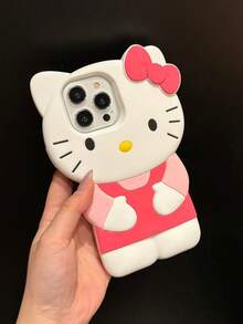 SANRIO 1个Hello Kitty 3D数码手机壳，可爱卡通保护壳，防震手机套，适用于苹果12/13/14/15/16/17，感恩节和情人节礼物 - 彩色 - 查看 2
