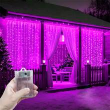 Outdoor Lights, Sparkling Room Bedroom Living Room Curtain String Lights, Fairy Tale Wreath Decor, Fairy Lights, Patio String Lights, Holiday Lights, Garden Lights, Holiday Lighting Decor, Birthday Party Decor, Landscape Lighting, Romantic Atmosphere Room Decor, Wedding Party Decor Fairy Lights, 4 Light Color Options, Battery Box Curtain Lights, Camping Decor, Christmas Halloween Decorative Lights, Fairy Tale Wreath Decor - Battery Box Curtain Light - View 21