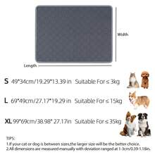 1 pieza Almohadilla altamente absorbente para mascotas, almohadilla reutilizable para entrenamiento de mascotas, adecuada para perros, gatos, mascotas pequeñas/medianas, uso en las 4 estaciones, lavable - Unitalla - Ver 2