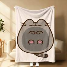 1pc P-Pusheens Cartoon Cat Plush Fleece Blanket - Soft All-Season Throw With Playful Cat & Heart Print, Multi-Use For Sofa, Bed, Office, Outdoor - Machine Washable, Perfect Gift For Friends & Family, Cute Blanket, Cozy Home, A Cozy Throw Blanket And Tapestry For Bedroom Decor. Soft Flannel Home Decor With Cross-Stitch Style, Perfect As Mothers Day Gift Or Teacher Appreciation Gifts. Ultra-Soft 280GSM Flannel For Couch, Bed, Dorm. Sizes 30x40 To 60x80. - Nhiều màu 10 - Xem 1