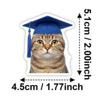 25张逼真伪装猫咪贴纸，可爱有趣的宠物贴纸，可用于行李箱、笔记本电脑等，防水 - 彩色 - 查看 5