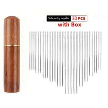 12 Metal Easy Threading Side Hole Needles, Suitable For Elderly Hand Sewing, DIY Home Crafts - Sewing Needles. Arts, Crafts & Sewing - Needleless - View 9