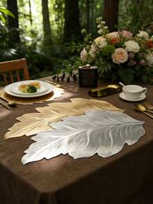 1-200pcs Napperons/Tapis de Vase en Feuille d'Or PVC, Lavables, Faciles à Nettoyer, Essuyables, Antidérapants, Résistants à la Chaleur, Convient pour la Décoration de Chambre, la Décoration de Table, la Décoration Maison, la Décoration de Fête, Idéal pour les Vacances, les Rassemblements, les Réunions, les Anniversaires, les Mariages, les Cadeaux, les Présents, les Dîners, l'Extérieur, les Pique-niques - Multicolore - Voir 2
