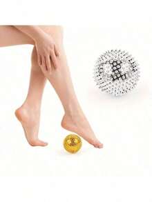 These Two Small Magnetic "Hedgehog" Massage Balls Can Stimulate Acupoints And Unblock Meridians, Making Them Ideal For Muscle Relaxation, Pain Relief, And Stress Reduction. They Are Effective Tools For Fitness And Health Massage. - Silver - View 13