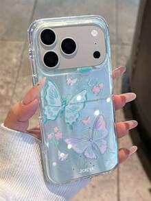Ốp lưng điện thoại họa tiết hoa bướm dễ thương Aesthetics Dream tương thích với iPhone 17 Pro Max 17 Pro 17 16 Pro Max 16 Pro 16 15 Pro Max 15 Pro 14 Pro Max 14 Pro 13 12 Pro Max 11 16 15 14 Plus, họa tiết ngôi sao lấp lánh nghệ thuật, chống sốc, bảo vệ mặt sau cho nữ. - Bươm bướm - Xem 4
