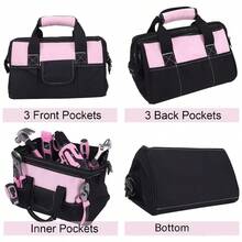 粉色工具套装，采用拉链式宽开口设计，聚酯纤维面料，经久耐用。（不含工具） - 粉色 - 查看 8