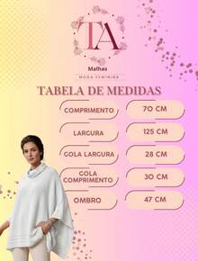 Poncho Capa Feminino Tricô Rendado Casaco Gola Alta Casual Manga Capa Aberta Moda Outono Inverno - Cinza - Visão 5