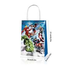 Marvel 12 chiếc túi giấy Kraft đựng quà tặng sinh nhật chủ đề Captain Avengers. - Nhiều màu - Xem 5