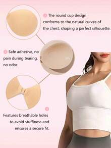 Seamless Silicone Bra Wireless Invisible Supportive Bra Breathable Sexy Deep V Lift Bra, Reusable For Small Bust - Round Cup - View 8