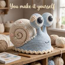 1Set Animal Crochet Kit, Crochet Kit For Beginners, Beginner Crochet Kit For Adults With Step-By-Step Text Tutorials, Snail DIY Crafts For Adults, Contemporary Home Decorative Ornaments, Cute Birthday Easter Day And Spring Gifts - Snails - View 4