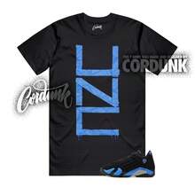 14 University Blue Black Metallic Silver UNC T Shirt Match TAPE - Shape - View 1